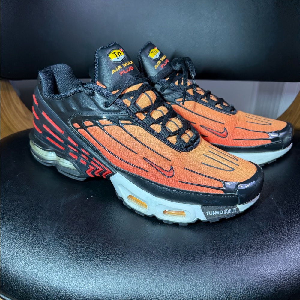 Nike Air Max Plus III 3 Black Orange Bright Ceramic CD7005-001 Men's Sz 11